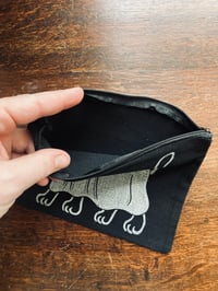 Image 2 of 'Ghost Cat' blockprinted zipper pouches