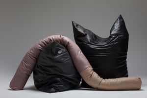 Image of Leather bean bag chair 
