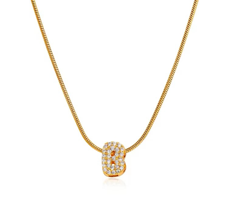 Image of Mini initial pendant necklace