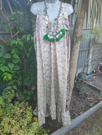 Image 2 of PEFKOS MAXI DRESS Cream maroon- Sise 10-18 uk copy