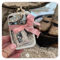 Image 10 of Reserved Listing for Deandre petite snippet sample french lace book in a tiny tin.
