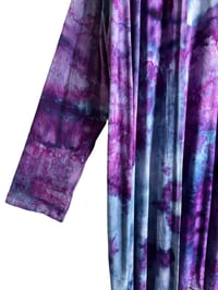 Image 7 of 2XL Jersey Knit Cardigan in Purple Haze Ice Dye