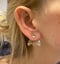 Image of Mixed Metal Oregon White Oak Leaf Zircon Jacket Earrings