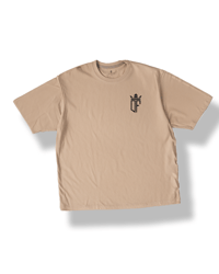 Image 1 of Tan DF Oversize tee " Blessed"