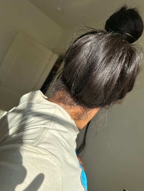 Image of 20 inch 13x6 YAKI STRAIGHT wig with KINKY BACK BABY HAIRS 