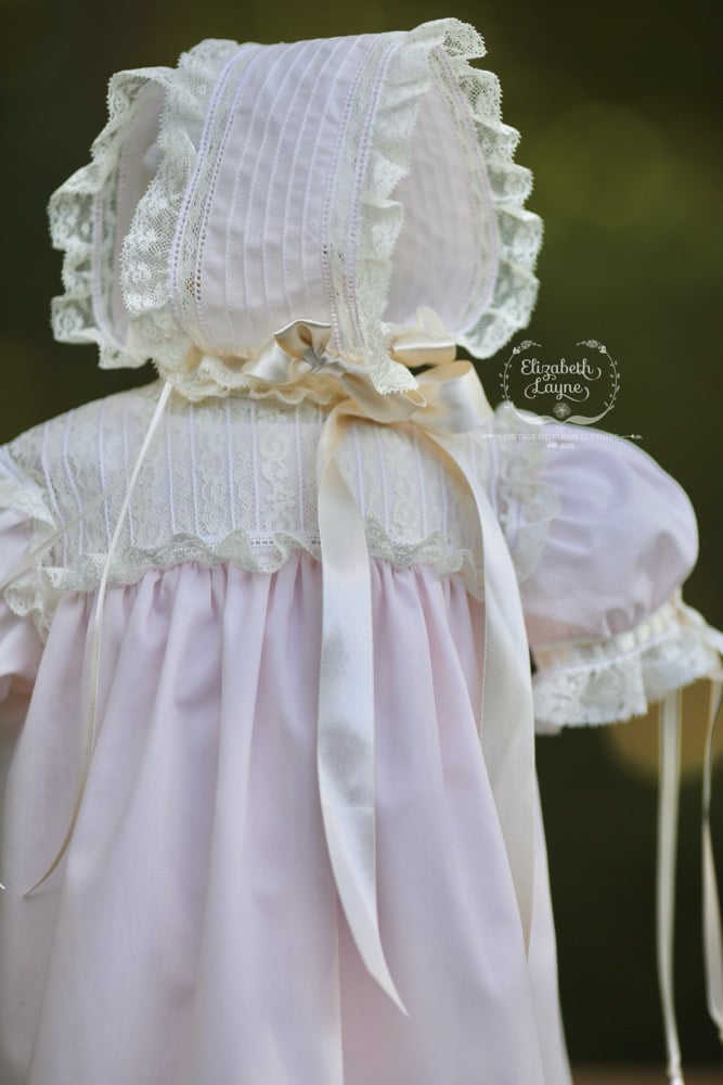 Lillian Gown & T-Bonnet Set | Elizabeth Layne Heirloom Lillian Gown & T-Bonnet Set | Elizabeth Layne Heirloom