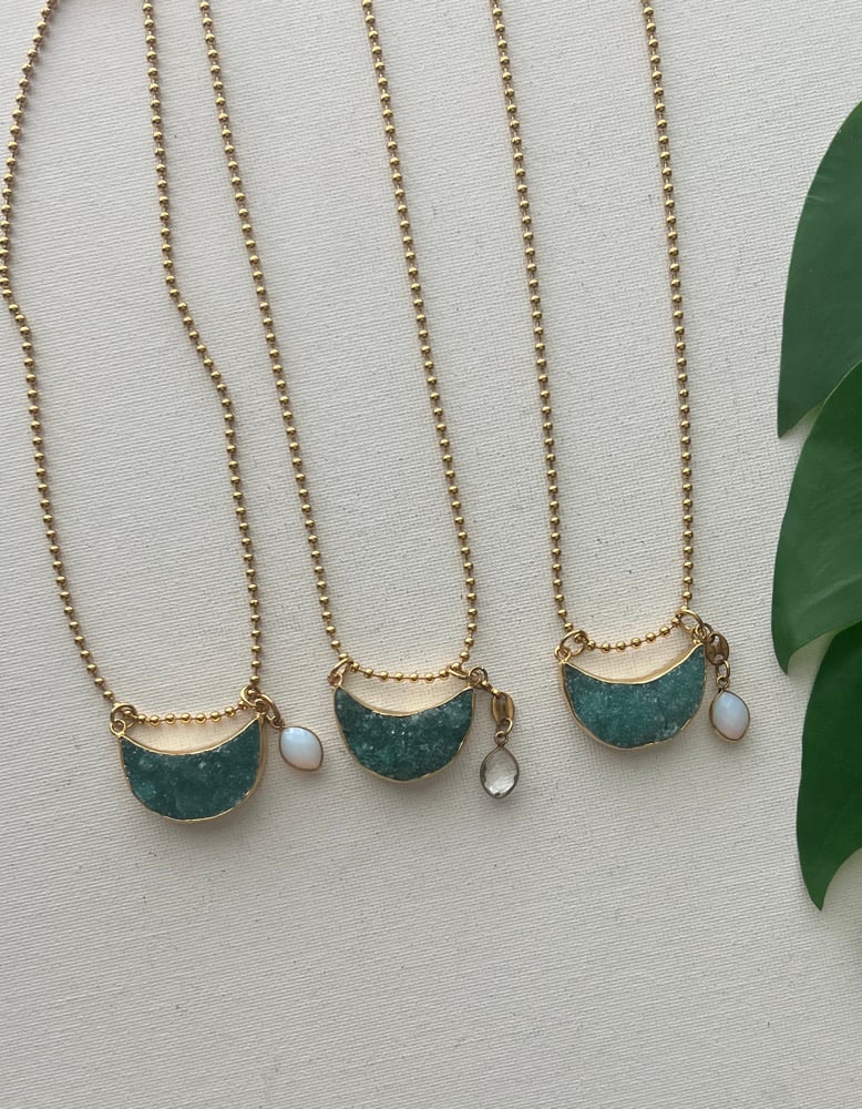 Image of CRUZY • Aqua Druzy Necklace