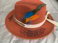 Image 3 of "Fuerza y Dignidad" Hand-Burned Panama Hat