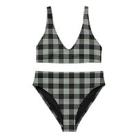 Image 1 of Palaka Black: High-Waisted Bikini