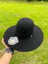 4x Black Wool Open Crown 