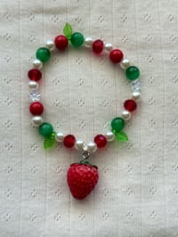 Image 1 of Strawberry Inspired Bracelet 🍓