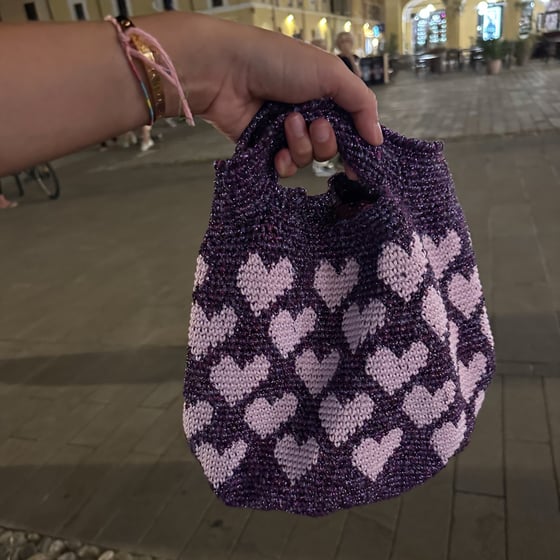 Image of SECCHIELLO CUORI CROCHET