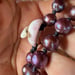Image of Hand knotted Edison pearl necklace with purple puka shell clasp 19 inch