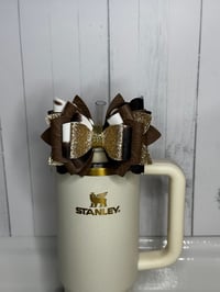 Image 15 of Western Cowprint Tumbler Accessories Set for Stanley with Bow, Bracelet, Bauble & Boot