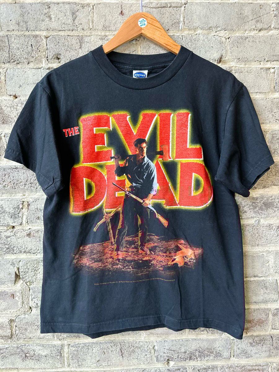 Image of 2001 Vintage “EVIL DEAD” HORROR MOVIE PROMO TEE, SIZE: MEDIUM