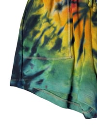 Image 4 of XS Cotton Knit Pocket Shorts in Rock-n-Roll Spiral Tie Dye