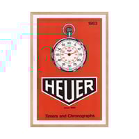 Image 3 of Heuer 1963 catalog framed poster