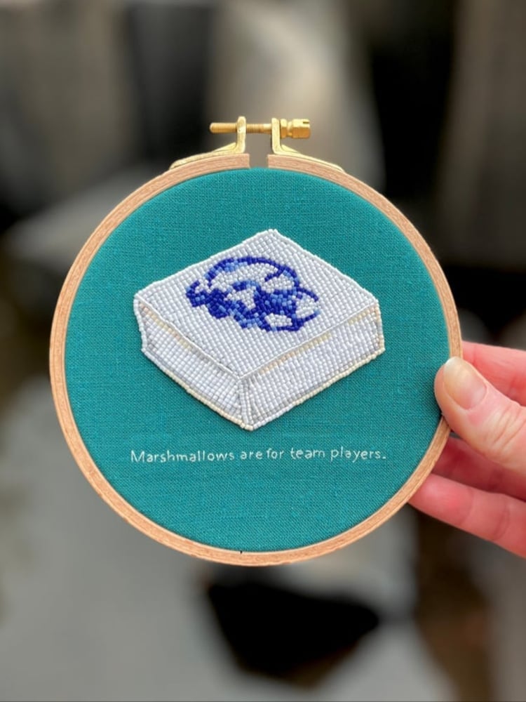 Image of Kier Marshmallow Bead Embroidery