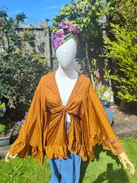 Image 1 of Amara Wrap dress - mustard 10-16 uk