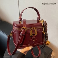 Image 7 of Brown Vintage Women's Crossbody Bag - Elegant Handbag with Golden Hardware, Adjustable Shoulder Stra