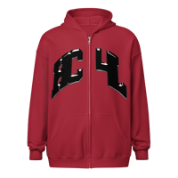 Image 1 of RED AND BLACK HC4L COLLEGIATE ZIPUP V2