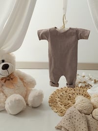 Image 3 of Luke newborn romper - short sleeves - cold dark beige