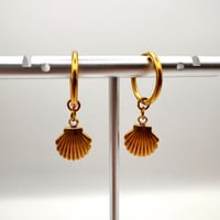 Image 4 of Shell Huggie Earrings