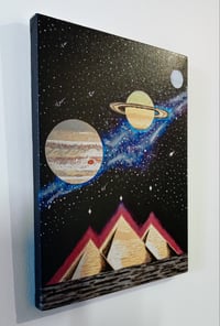 Image 1 of "Planets & Pyramids" Canvas Print (12x16")