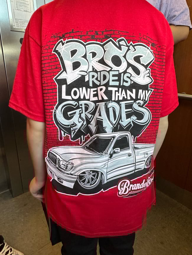 RED Youth Size - Bros Ride