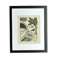 Framed Bedroom Blockprint