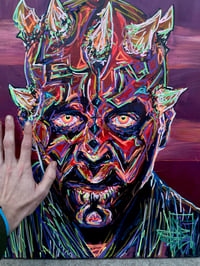 Image 1 of “Darth Maul” 18x24” OG Painting on Canvas 