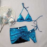 Image 5 of Holographic 3 Piece Bikini