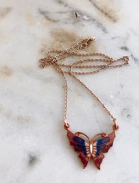 Image 2 of Blue butterfly necklace 