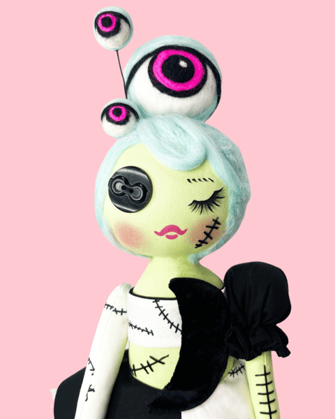 Image of RESERVED FOR DAYNA MEDIUM SPOOKY DOLL EYE SEE YOU