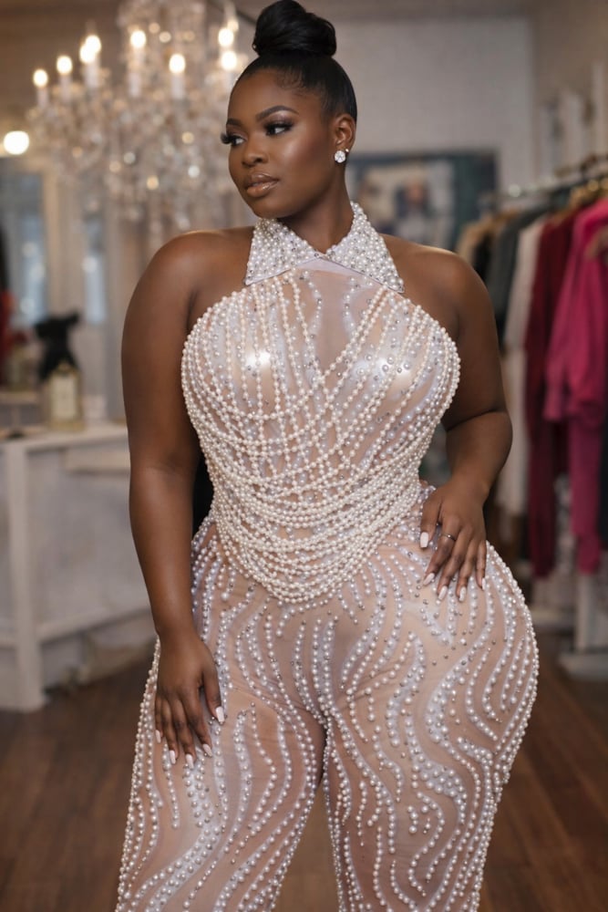 Image of The Dripping in Pearls Jumpsuit