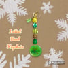  Initial Name Bead Keychain, Green
