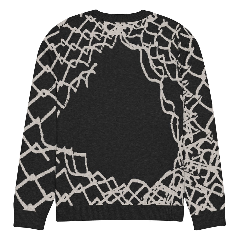 Hole in Knitted crew neck sweater