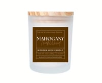 Mahogany Teakwood Wooden Wick Candle