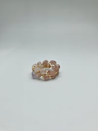 Image 5 of Strawberry Quartz Beans  Braided Bangle + Ring Set