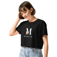 Image 3 of MamaFe's White Font Women’s crop top