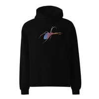 Image 3 of Long Sleeve Oversized Hoodie (Adult M/F) - Spider Rainbow Glow