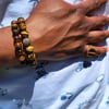 Men's Tiger Eye Beaded Bracelet Set