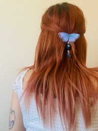 Image 3 of 💜🦋Morpho Butterfly🦋💜 Hairclip 