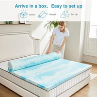 Image 5 of 3 Inch Memory Foam Mattress Topper - With Cooling Technology