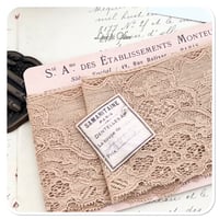 Image 3 of 1m of vintage french lace on a vintage style postcard 8 cm wide