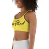 BOSSFITTED Solid Yellow and Black Sports Bra