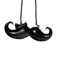 Image 2 of mustachio necklace (white bow)