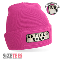 Image 3 of Beanie Hat No Bobble - Anfield Road Sign