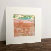 Image 2 of Abstract Landscape Monotype ~ 8x8 Inch Mat 