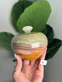 Image 1 of GREEN CALCITE TRINKET JARS STYLE #2